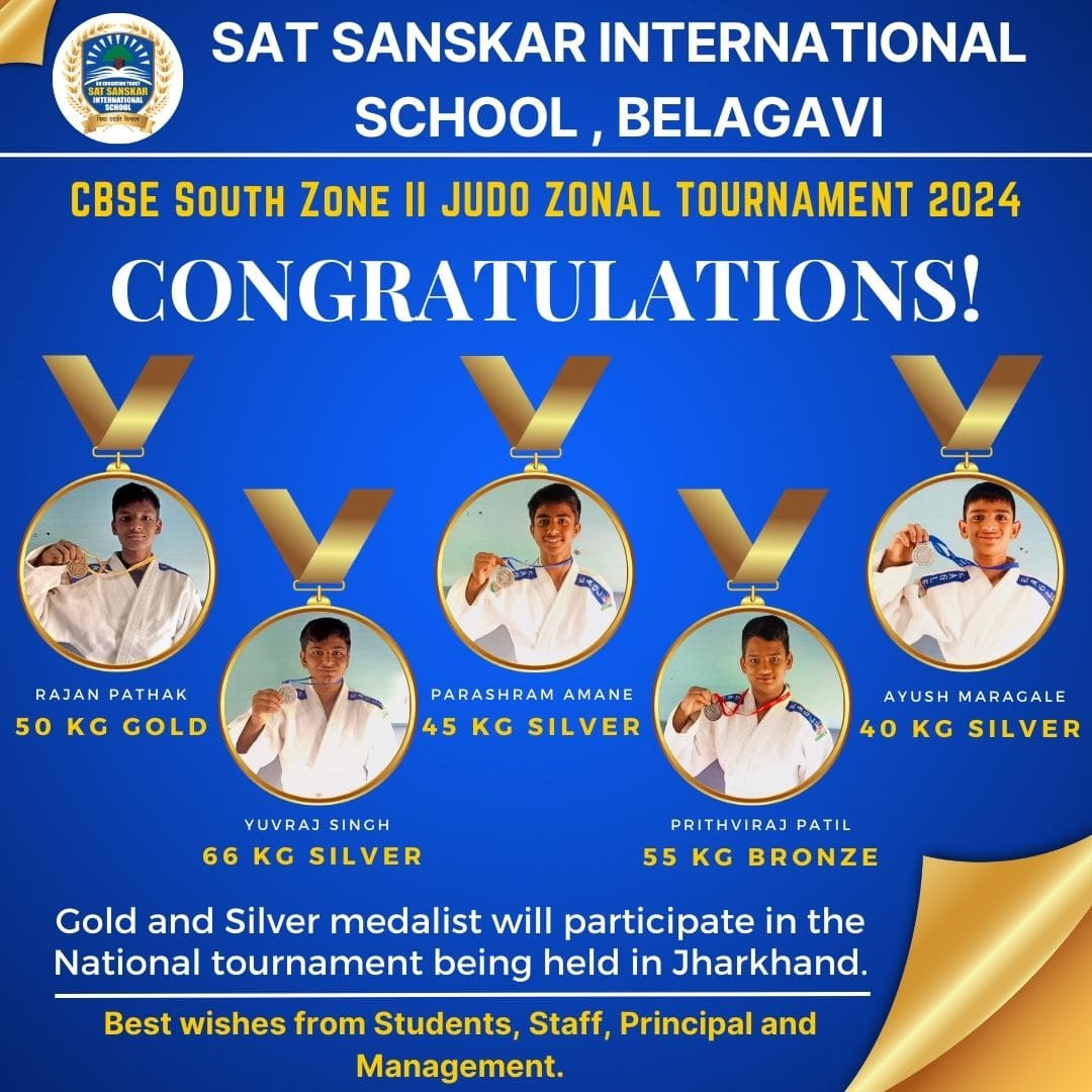 Congratulations to our students for winning medals in CBSE South Zone II Judo Zonal Tournament 2024